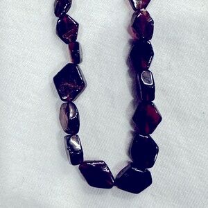 Eighteen inch garnet necklace